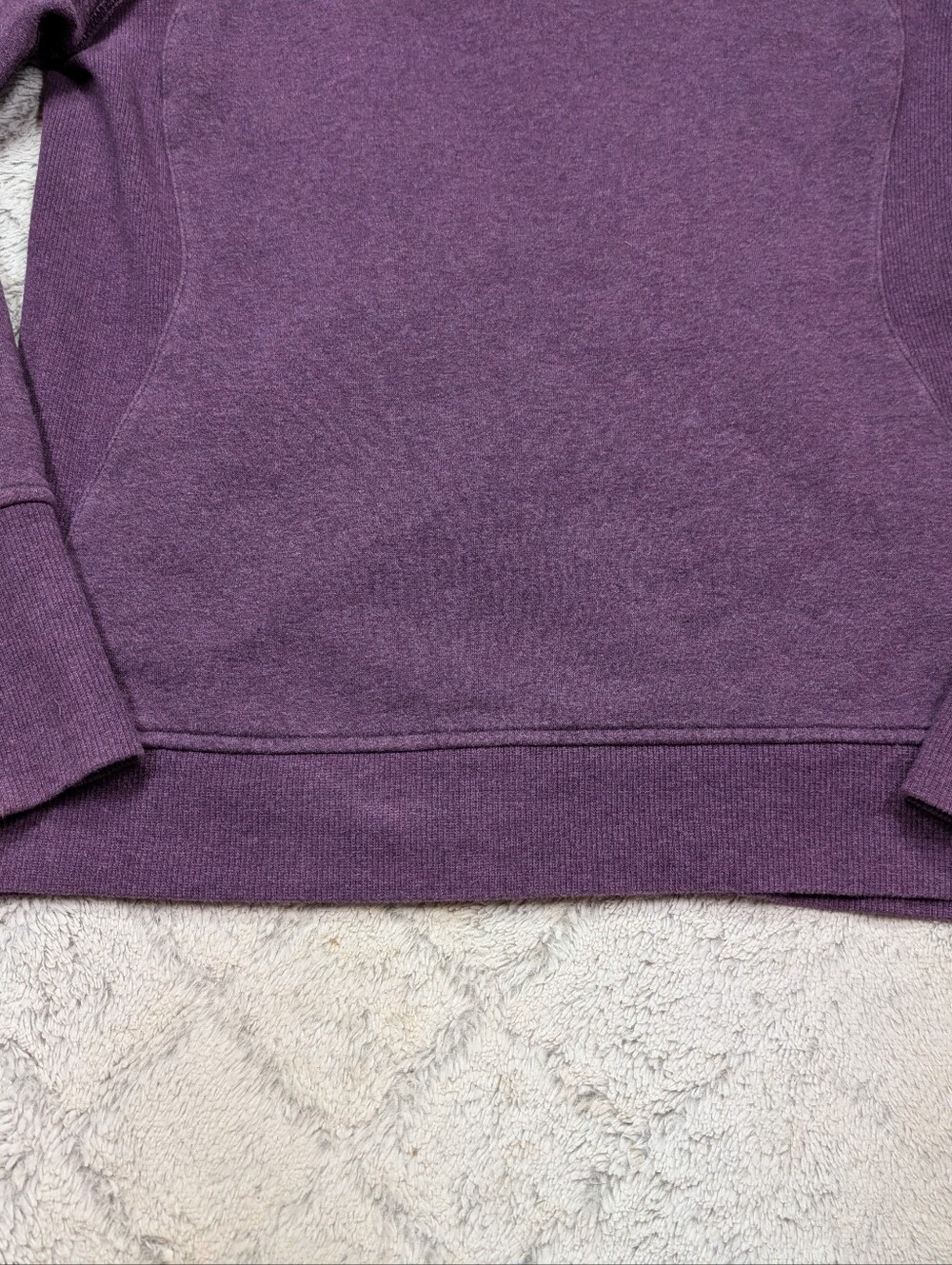 Lululemon Jacket Womens 10 Purple Magenta Scuba Hoodie Classic Cotton Fleece - Picture 8 of 8